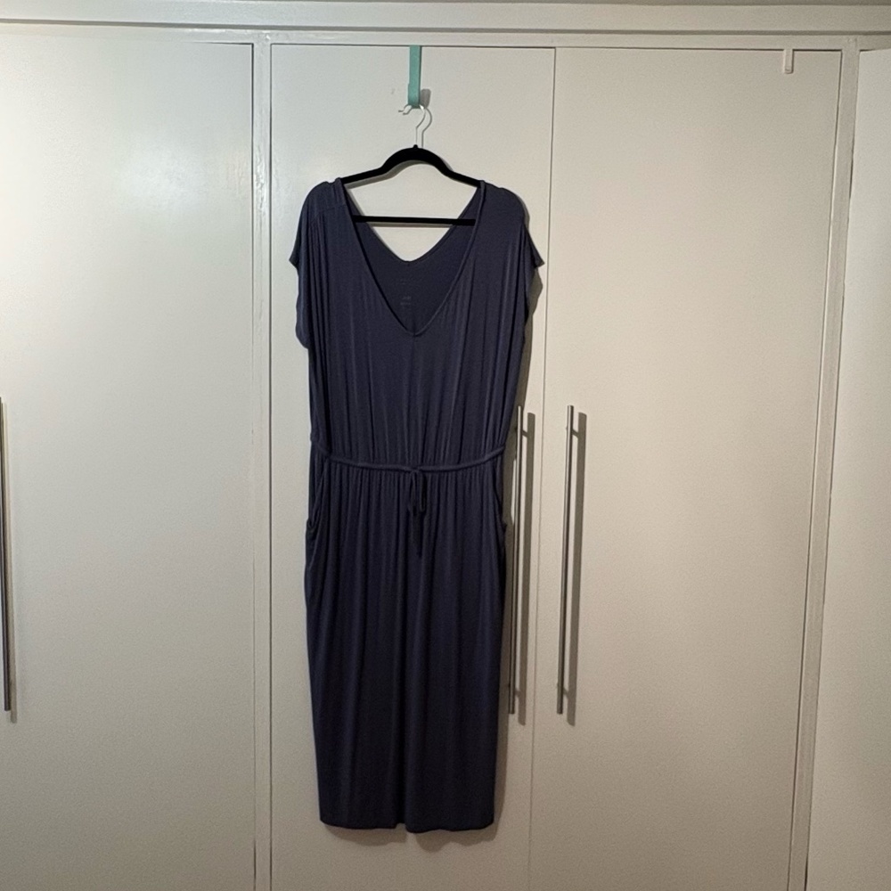 Torrid, Midi Super Soft Dolman Sleeve Dress, Blue, Plus Size 2